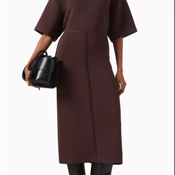 DAY BIRGER ET MIKKELSEN Amalie Scuba Top Chocolate Plum Brown size S - Picture 5 of 5